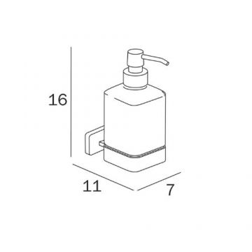 Дозатор для жидкого мыла Inda Lea A18120NE21 черный