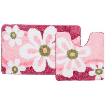Набор ковриков для ванной комнаты Milardo (Милардо) Promo 50х80 + 50х50 см Merry Camomile 360PA68M13