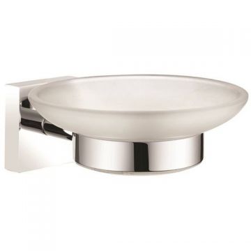 Мыльница настенная Milardo (Милардо) Amur глянцевый хром матовое стекло сплав металлов AMUSMG0M42