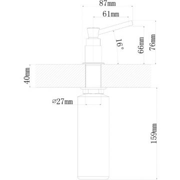 Дозатор для жидкого мыла Florentina (Флорентина) Каскад Черный (703.725.0000.102)