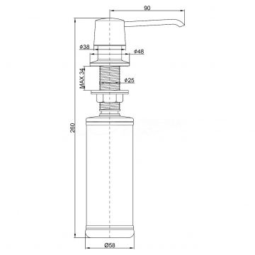 Дозатор для жидкого мыла Paulmark SAUBER D001-310 серый