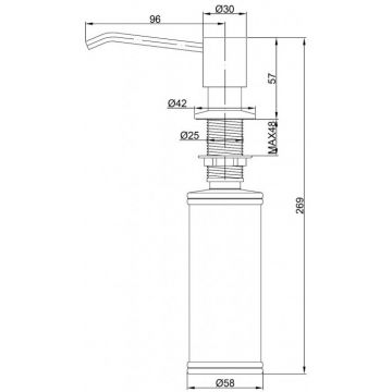 Дозатор для жидкого мыла Paulmark REIN D002-418 черный металлик
