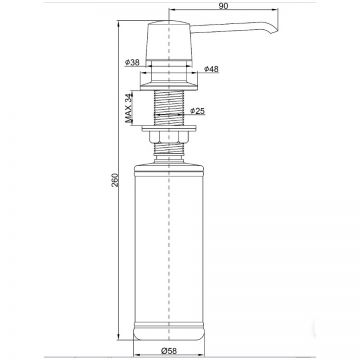 Дозатор для жидкого мыла Paulmark Sauber D001-NI никель