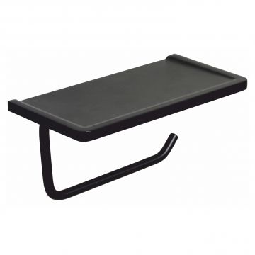 Держатель туалетной бумаги с полкой Wasserkraft (Васеркрафт) K-1525 цвет черный