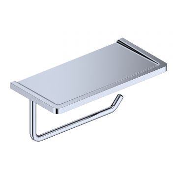 Держатель туалетной бумаги с полочкой для телефона Wasserkraft (Васеркрафт) K-1325 хром