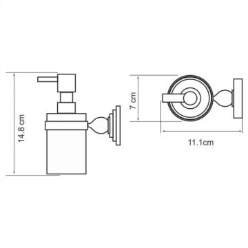 Дозатор для жидкого мыла Wasserkraft Aland K-8599 хром