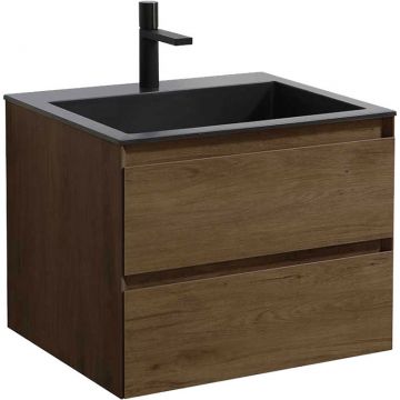 База под раковину Vincea (Винчея) Luka VMC-2L600TO подвесная 2 выкатных ящика soft close T.Oak