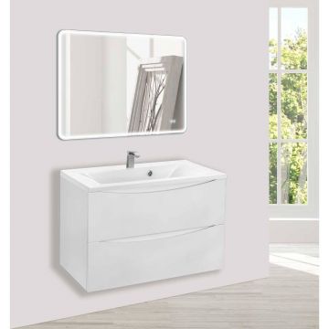 База под раковину Vincea (Винчея) Mia VMC-2MA800GW подвесная 2 выкатных ящика soft close G.White