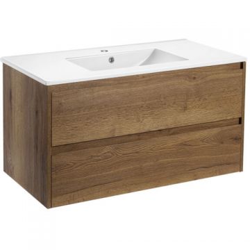 База под раковину Vincea (Винчея) Gio VMC-2G100TO подвесная 2 выкатных ящика soft close T.Oak