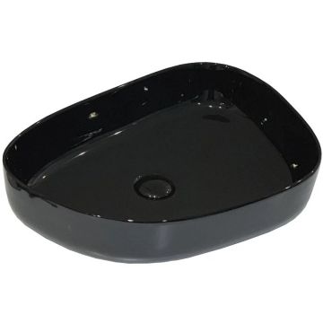 Раковина керамическая BelBagno BB1435-NERO 550х400х140 накладная, цвет черный