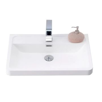 Раковина из искусственного камня BelBagno (Бельбагно) BB-500-PM-LVB 500х400х145 Полувстраиваемая/подвесная, цвет белый