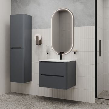 Тумба с умывальником Iddis (Иддис) Edifice подвесная 60 см темно-серый EDI60D0i95K подходит умыв. 0106000i28