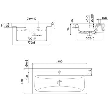 Умывальник Iddis (Иддис) Optima Home мебельный белый 80 см 350 3508000i28