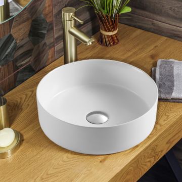 Раковина накладная Azario (Азарио) круглая, 120х355х355 мм, цвет белый матовый AZ-3134-MW