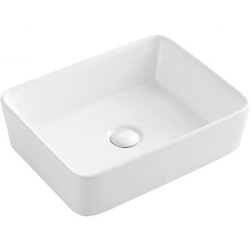 Раковина накладная Azario (Азарио) прямоугольная, 140х480х370 мм, цвет белый AZ-2074
