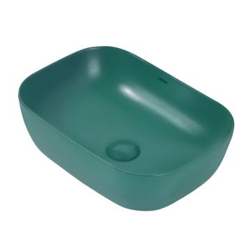 Раковина накладная Abber (Аббер) Rechteck темно-зеленая матовая 460х325х135 мм AC2200MBG