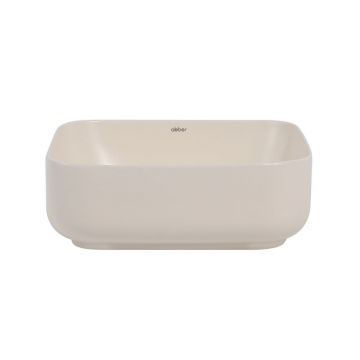 Раковина накладная Abber (Аббер) Rechteck светло-бежевая матовая 385х385х135 мм AC2211MBE