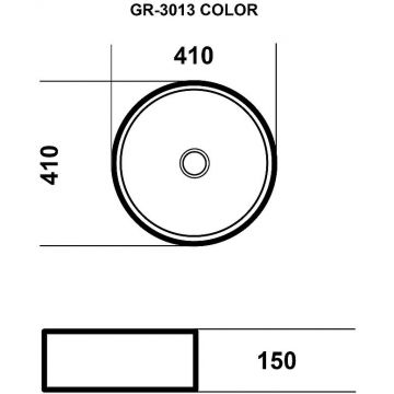 Раковина Grossman накладная серая матовая 410х410х150 мм GR-3013GM
