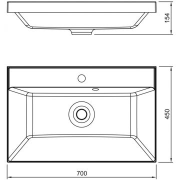 Раковина Florentina (Флорентина) Астория (10.170.00700.001) Белый 70 см