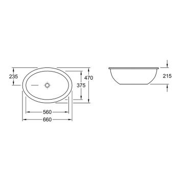 Раковина Villeroy and Boch (Виллерой энд Боч) Loop Friends Белый (616130R1) 66 см