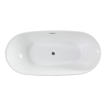 Ванна акриловая Vincea VBT-408-1800, 1800х815х580, цвет белый, слив-перелив в комплекте, хром, (без монтажного комплекта/ножек)