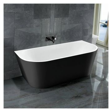 Ванна акриловая Vincea (Винчея) VBT-421-1700MB, 1700х800х580 цвет матовый черный, слив-перелив в комплекте, хром, (без монтажного комплекта/ножек)