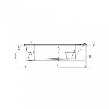 Фронтальная панель для прямоугольной ванны универсальная Aquanet 170 00242155