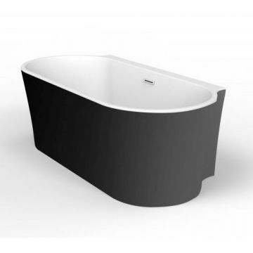 Акриловая ванна BelBagno BB409-1700-800-W/NM Белая внутри, черная матовая снаружи