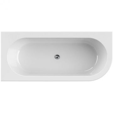 Акриловая ванна Cezares угловая левосторонняя, щелевой слив-перелив, белая фронт. панель, белая чаша, 1790х790х600, SLIM CORNER-180-80-60-L-W37-SET