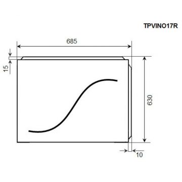 Торцевая панель Timo для акриловой ванны TPVINO17R узкая