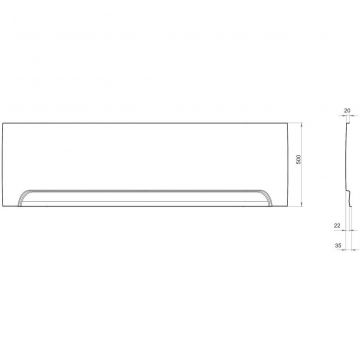 Панель фронтальная для ванны 1ACReal Мартин 1200х500 мм белый (Щ0000045891)