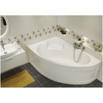 Ванна акриловая асимметричная Cersanit Kaliope 170х110 белая, левая (63443), (без монтажного комплекта/ножек)