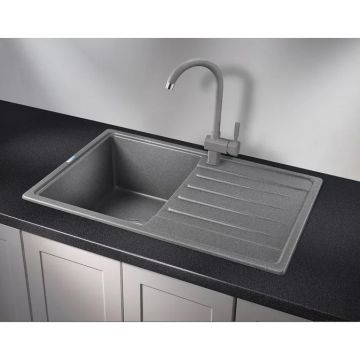 Мойка кухонная прямоугольная Granula Standart ST-7602 графит