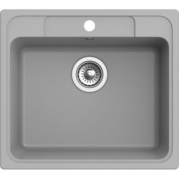 Мойка кухонная квадратная Ewigstein Elegant (E-60 серый металлик)