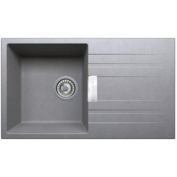 Мойка кухонная прямоугольная Tolero Loft TL-750 серый металлик (473776)