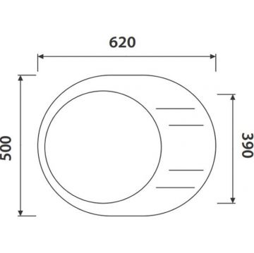 Мойка кухонная овальная Kaiser White (KGMO-6250-W)