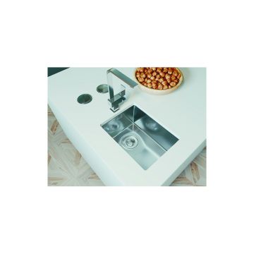 Мойка кухонная прямоугольная Флорентина Оптима-HM Сатинированная (OHM.300.400.B.10.S.10)