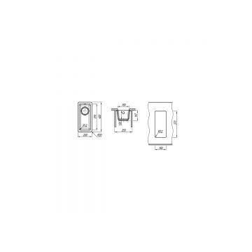 Мойка кухонная прямоугольная Flortek Ринг 160 Серый шелк (24.050.00160.307)