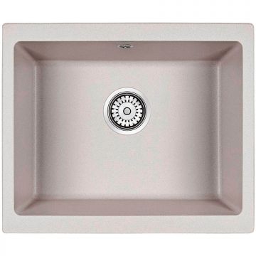 Мойка кухонная Paulmark (Паульмарк) кварцевая GERA PM205546-GR серый 555х460 подст. мон. Paulmark