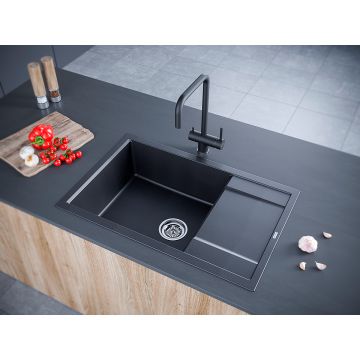 Мойка кухонная Paulmark кварцевая VERLASS PM317850-BL черный 780х500