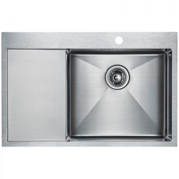 Мойка кухонная Paulmark нержавеющая сталь AISI304 ELDE PM807851-BSR брашированная правая 780х510 мм