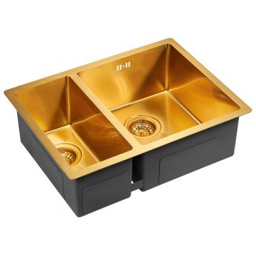 Мойка кухонная Paulmark Zusat PM225944-BGR брашированное золото