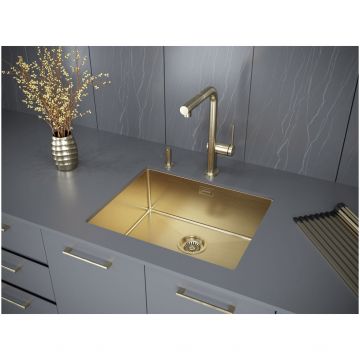 Мойка кухонная Paulmark Next-540, PM215444-BG, брашированное золото