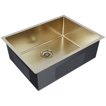 Мойка кухонная Paulmark Next-580, PM215844-BG, брашированное золото