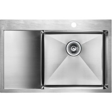 Мойка кухонная Paulmark (Паульмарк) нержавеющая сталь ATLAN R PM217851-BSR брашированная правая 780х510 мм