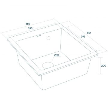 Мойка кухонная Paulmark кварцевая ZEMAR PM104651-BE бежевый 460х510 мм