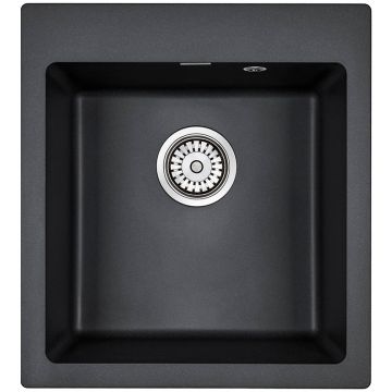 Мойка кухонная Paulmark кварцевая ZEMAR PM104651-BL черный 460х510 мм