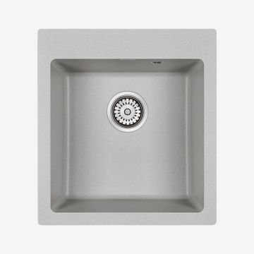Мойка кухонная Paulmark кварцевая ZEMAR PM104651-GR серый 460х510 мм