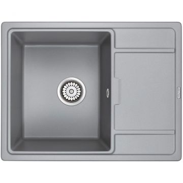 Мойка кухонная Paulmark кварцевая WEIMAR PM216550-GRM серый металлик