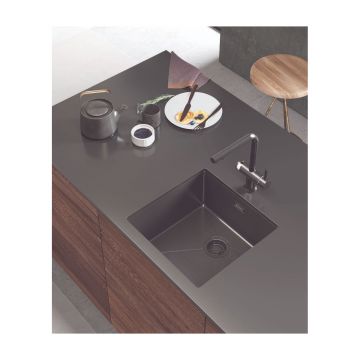 Мойка кухонная квадратная Omoikiri Taki 44-U/IF-GB графит (4997017)